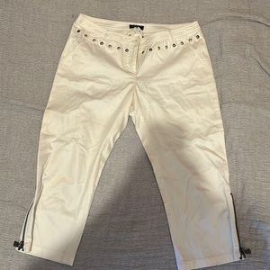 Versace white capris (size 28)